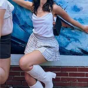 Aerie Rock n Ruffle Plaid Skirt